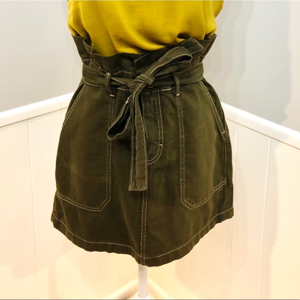 Free People High Waisted Paper Bag Skirt